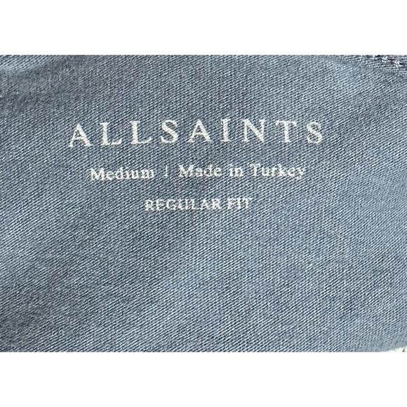 AllSaints Slate Blue Regular Fit T-Shirt Size M - Picture 4 of 4